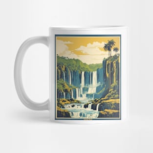 Iguazu Falls Parana Brazil Vintage Tourism Travel Poster Mug